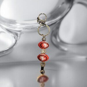 SF 49ers football keyring